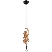 Reality Leuchten LED Pendelleuchte, Dimmfunktion, LED wechselbar, warmweiß, ausgefallene für Esstisch klein-e Affenlampe hängend, Breite 14,5cm