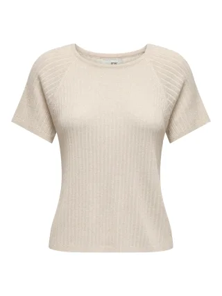 JDY - JDYBODILLA S/S GLITTER PULLOVER KNT NOOS Cloud Dancer - Gr. - L