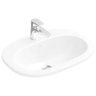 Villeroy & Boch O.Novo Einbauwaschtisch 41615701 weiss, 56 x 40,5 cm, ohne Überlauf, mit Hahnloch
