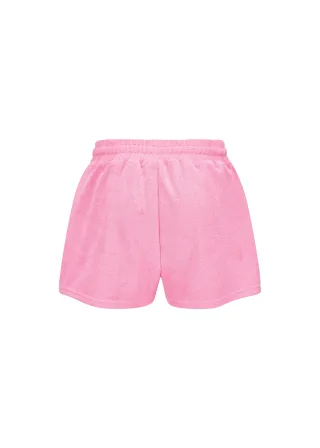 Frottee-Shorts aus Baumwolle mit Snoopy-Stickerei pink - Gr. - one size