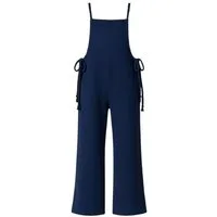 WENOR Overall Damen Jumpsuit Musselin mit Flechtträgern – locker & größenverstellbar