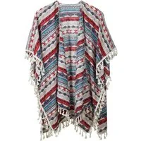 Capelli New York Blusenkimono mit Aztekenmuster und Quasten