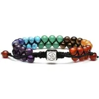 Ware aus aller Welt Perlenarmband Chakra Armband aus Naturstein – Verstellbar – Für Meditation & Yoga (1-tlg)