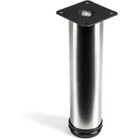 SO-TECH® Möbelfuß 4er-SET JIM Edelstahlfuß echt Edelstahl Ø 50 mm, Höhe: 200 mm (ca. 20 mm Höhenverstellung)