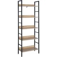 Woltu Standregal, 1-tlg., Hochregal Küchenregal aus Holz und Stahl