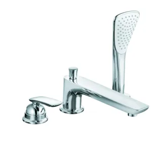Kludi Balance 3-Loch Wannenarmatur 524470575 chrom, mit versenkbarer Handbrause