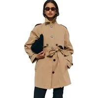 Friends Like These Kurzmantel Friends Like These mittellange Trench-Jacke + Cape (1-tlg)