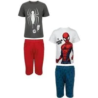 Spiderman Pyjama 2x Spiderman Jungen kurzer Pyjama Schlafanzug 2 - 8 Jahre