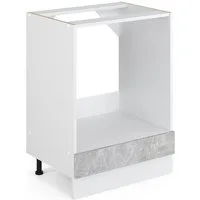 Vicco Herdumbauschrank R-Line, Beton/Weiß, 60 cm ohne Arbeitsplatte (1-St)