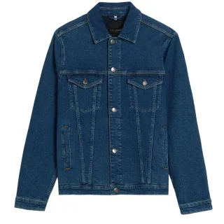 Ted Baker Brisbane Blue Denim Truckerjacke