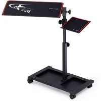 GTPLAYER Tastatur- und Maushalterung höhenverstellbar 58-83cm mit Rollen Tastatur- und Maus-Set, Ergonomisch Tastatur- und Mausneigung einstellbar