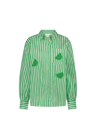 Fabienne Chapot - Alex Blouse warm white/green app - Gr. - 36