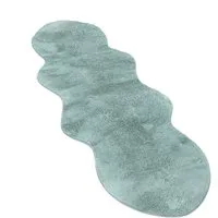 Paco Home Fellteppich Pelt 640, fellförmig, Höhe: 16 mm, Kunstfell, Uni Farben, sehr weicher Flor