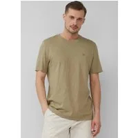 s.Oliver Kurzarmshirt T-Shirt T-Shirt mit Flammgarnstruktur und Logo-Print
