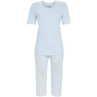 Ringella Pyjama - Schlafanzug mit gestreifter Caprihose (2 tlg) 50% Baumwolle 50% Modal