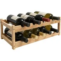 relaxdays Weinregal aus Bambus, 2