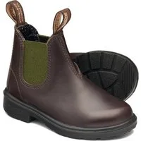 Blundstone #2394 Stiefel Brown Leather with Olive Elastic (Kids)