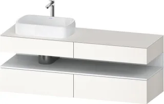 Duravit Qatego Konsolenwaschtischunterbau wandhängend Weiß Supermatt 1600x550x600 mm - QA47770188400 QA4777018840000