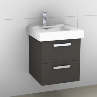 Artiqua 413 Waschtischunterschrank für iCon 124050 Stahlgrau, 413-WU2L-K06-7142-88 413-WU2L-K06-7142-88