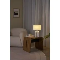 Pauleen Tischleuchte Glow of Purity max20W Weiß/Beige 230V Stoff/Keramik, ohne Leuchtmittel, E14