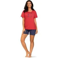 comtessa Shorty Summer Whisper (Set, 2 tlg., 2-teilig) Damen Pyjama 2-teilig Shorts Baumwolle große Größen