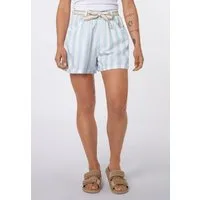 Eight2Nine Shorts Kurze Damen Leinenhose mit Streifen Leinen-Viskose Shorts mit Bindegürtel und Streifen