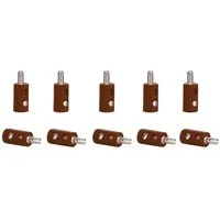 Viessmann Modelleisenbahn-Stecker Viessmann 6873 Querlochstecker Bananenstecker braun, 10 Stück