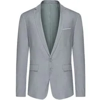 Allthemen Anzugsakko Herren 1 Knopf Blazer mit klassischem Reverskragen