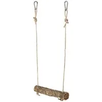 Kork-Deko.de Vogelspielplatz Naturkork-Ast als Vogelschaukel, 20 cm lang, Ø 2,5–5 cm, zum Sitzen, Spielen & Knabbern