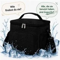ibettertec Kühltasche Isolierte Kühltasche,Tragbare Wiederverwendbare Lunchtasche, 15 l, mit verstellbarem Schulterriemen für Erwachsene für Arbeit/Picknick