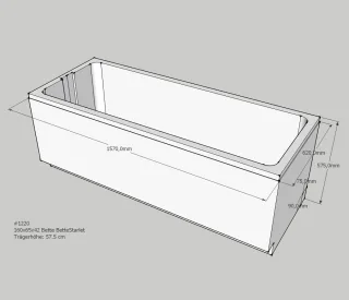 Neuesbad Wannenträger für Bette Starlet 160x65 SW12453