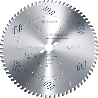 Bosch Kreissägeblatt Top Precision Best for Laminated Panel Abrasive 350x30x3,2mm, 72 Zähne - 2608642108