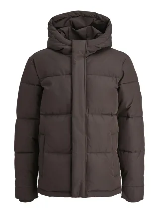 JACK&JONES - JORINWOOD HOOD PUFFER JACKET JNR chocolate torte - Gr. - 176