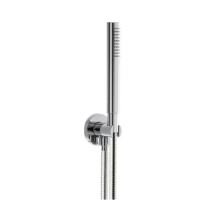 Herzbach Living Spa Wannenset 11.620222.4.01 chrom, mit Konushalter, Brauseanschlussbogen, 1.600mm, round