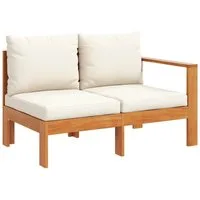 vidaXL Sofaelement Gartensofa mit 1 Armlehne 2-Sitzer Massivholz (1 St)