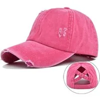 Zaewry Baseball Cap Pferdeschwanz Baseballkappe Damen Sommer Einstellbare Schnell trocknende Atmungsaktiv Baseballmütze Unisex Criss Cross Hüte