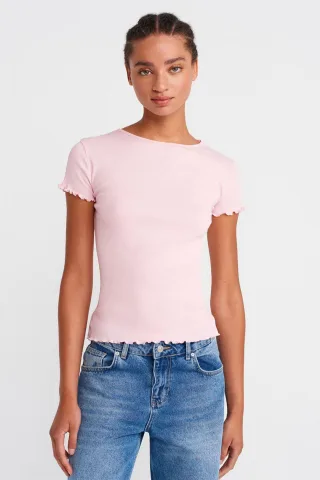Damen Slim Fit Baumwoll Rundhals T-Shirt