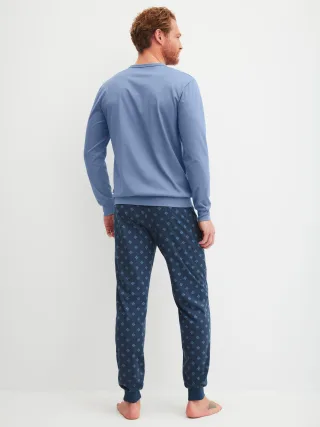 CALIDA - HERREN Pyjama mit Bündchen coronet blue - Gr. - XXL