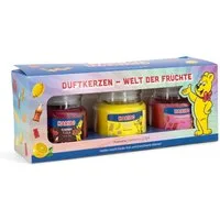 HARIBO Duftkerze Haribo™ Duftkerzen Geschenkset (3-tlg), Frucht Power
