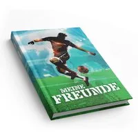itenga Notizbuch itenga Freundebuch Fußball DIN A5, 88 Seiten 150g Naturpapier