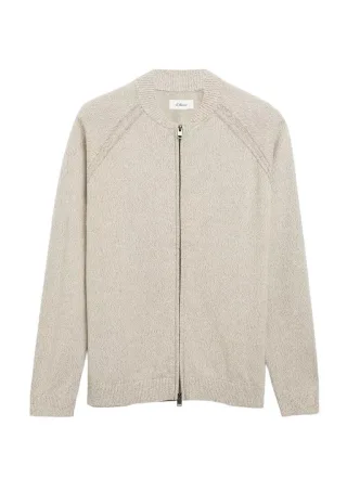s.Oliver Red Label - Strickjacke mit Zipper beige - Gr. - S