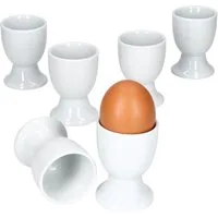 MamboCat Eierbecher 6er Set Lotta Eierbecher weiß Porzellan für 6 Personen