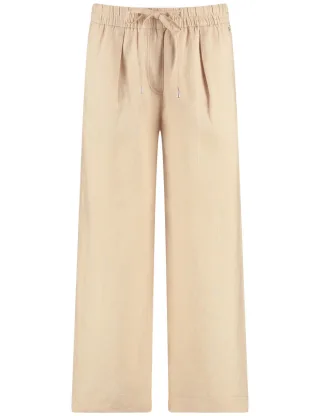 GERRY WEBER Edition - Schlupfhose MIR꞉ELA CULOTTE mit Dehnbund beige - Gr. - 40