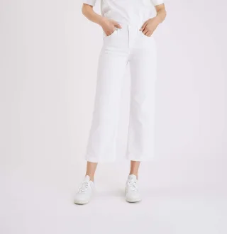 MAC - MAC JEANS - RICH CULOTTE , Light authentic denim weiß - Gr. - 40/OL