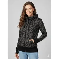 Ragwear Sweatjacke RYLIE PRINT ZIP O aus Baumwollmischung, normale Passform, mit Reißverschluss