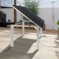 BLACKGLAS Balkonkraftwerk SolarTisch 445Wp VEOstyle-80E ohne Rollen, N-TOPCon, fertig montiert