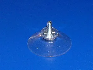 Saugnapf mit Rändelmutter - transparent- 35mm - M4 Gewinde