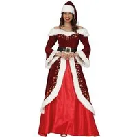 GUIRMA Kostüm Elegantes Weihnachtsfrau-Kostüm rot-weiss-gold