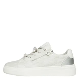 s.Oliver Red Label - Sneaker mit Metallic-Details grau/silver - Gr. - 42