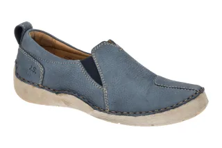Josef Seibel Damen Slipper FERGEY 49 blau shark bequeme Halbschuhe Echtleder ...